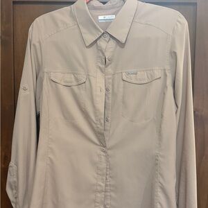 Columbia Tan Button-Up Shirt